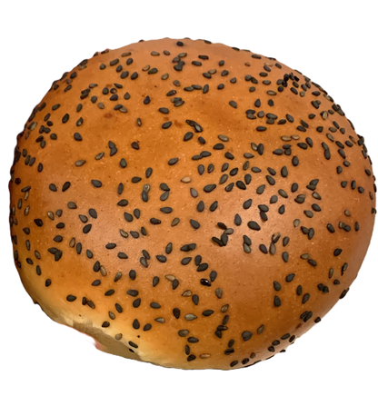 Hamburger-BriocheBol (Zacht kleinbrood) Zwart/Wit 120 grams (30 stuks in krat) - Bakkerij-BO